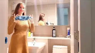 ASMR Mirror Cleaning | Satisfying Wipe & Spray Sounds