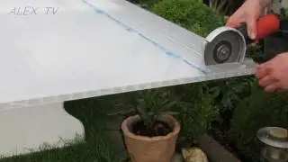Stegplatten mit flex selber schneiden