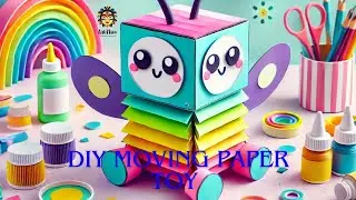 🎭 DIY Moving Paper Toy | Easy Paper Toy Making Tutorial | Fun Paper Craft for Kids ✂️🎨