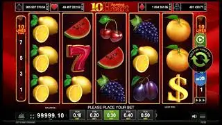 Demo gameplay of 10 Burning Heart by Amusnet