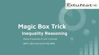 Trick to solve inequality in reasoning | Magic Box Trick