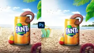 Fanta poster design | تصميم ملصق فانتا