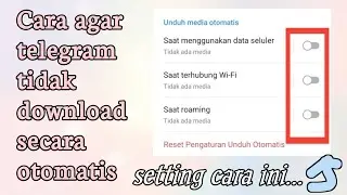 Cara setting telegram agar tidak download secara otomatis