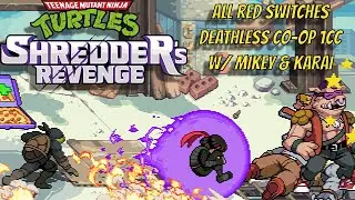 TMNT: Shredder's Revenge - All red dip switches deathless 2P Co-op 1CC with Michelangelo & Karai