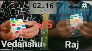 Online Rubik's cube competition ||   Vedanshu  v/s  Raj ||Veda's cube world