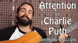 Attention - Charlie Puth - Easy Beginner Acoustic Guitar Tutorial