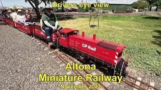 Drivers eye view, Altona Miniature Railway, Nov 2023