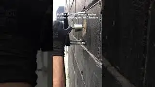 Pull out test for chemical anchor to fix stone cladding and GRC cladding