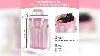 Review: 2-Bottle Insulated Wine Carrier Tote - Leakproof Padded 900D Oxford Wine Cooler Bag fo...