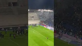 La communion entre les supporters et joueurs de l'OM &agrave; Strasbourg ! #OM #RCSAOM #Marseille