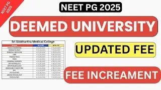 NEET PG 2025 🔥 Deemed University Updated Fee Structure Comparison College by College 2024 vs 2025