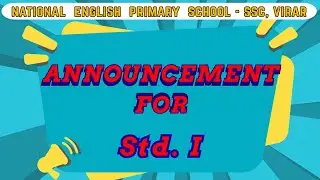Announcement of Parent Child Activity Fair of Std I - National English Primary School, Virar 2025-26