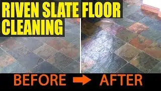 Riven Slate Floor Cleaning