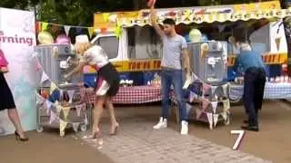 Holly Willoughby sprayed with ice cream! This Morning 12th July 2013