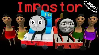 THOMAS TANK ENGINE Impostor vs HAMOOD in 🚀 Among Us Minecraft 360&deg;