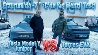 -7&deg;C'de Erzurum'da Ger&ccedil;ek Menzil Testi: Tesla Model Y Juniper vs KGM Torres EVX (Şehiri&ccedil;i Rotasında)