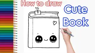 How To Draw A Cute BOOK  Clipart,To Draw step by step, DL cute things