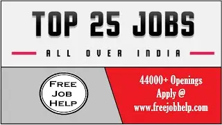 Top 25 Jobs All Over India | Active Govt Job Vacancy 2026 | Part 1