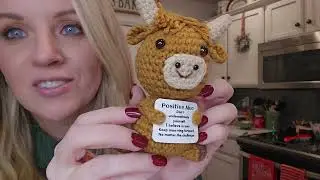 Adorable Knitted Wool Highland Cow, Cute Uplifting Gift!