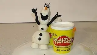 Play Doh Disney Frozen OLAF, we make OLAF from Play Doh, and he keeps falling over lol