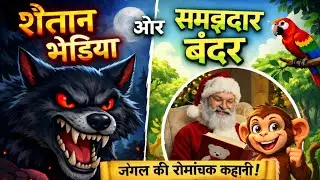 शैतान भेड़िया और समझदार बंदर Hindi Kahani Kids|Bedtime Story for Kids | Hindi Kahani