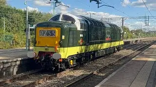 Acton bridge station with D9000, 37418 and Caroline 