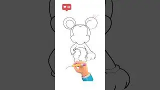 Easy Drawing Mickey Mouse #drawing by #yniart
