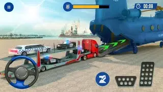 US Police Multi Level Car Transporter Truck 2020 | Truck Simulator Game | Android Gameplay
