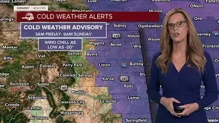 Arctic air and snow arrive Friday for Denver and the plains