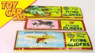 FLYING GLIDERS Balsa-Wood Airplanes Toy Car Case