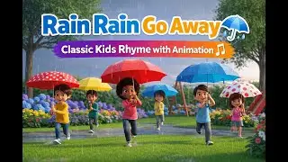 Rain Rain Go Away 🌧️ | Animated Nursery Rhyme for Kids | Fun & Learning Song