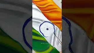 Tutorial: How to draw 3D Indian flag🇮🇳 #Shorts #Trending