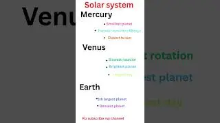 General Knowledge #solarsystem #fh5 #education #basicknowledgequestions #viral # 