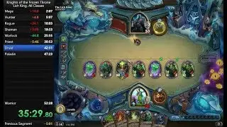 Hearthstone: Frozen Throne 'Lich King, All Classes' Speedrun in 46:25 (beaten)