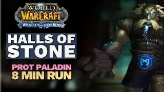 WoW WOTLK - Prot Paladin Halls of Stone Boost Sub 8 minutes!