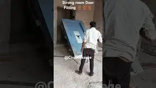 Strong room door fitting 🚪🚪🚪 #strong #room #doors #fitting #construction #hardwork #civillife