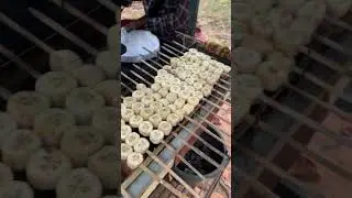 Yummy Grilled Banana  #streetfood #bbq #food #realestate  #cambodia #siemreap