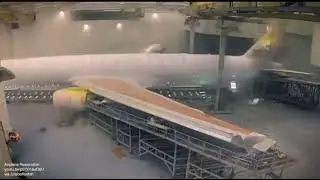Repintura de aeronave comercial
