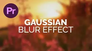 Design a Gaussian Blur Effect Premiere Pro Tutorial