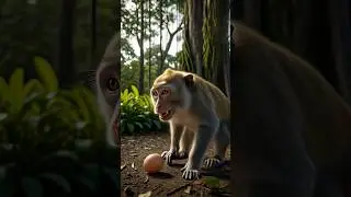 The Monkey Who Saved an Egg 🥚🐒 | A Beautiful Jungle Story | #ai #shorts #monkey