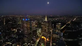 Australia 4K, Melbourne At Night, Drone Footage From Above, A Travel Tour UHD