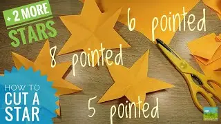 How to cut star shape in paper easily 6 pointed 8 pointed stars