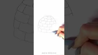 ❄️ Drawing Igloo 🌨️ Master Art of Sketching Dome-shaped Eskimo Hous🏠#shorts #drawing #RavlykArt