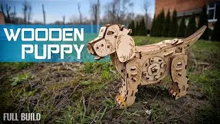 My Build Movable Wood Dog! EWA Puppy 3D Model Kit