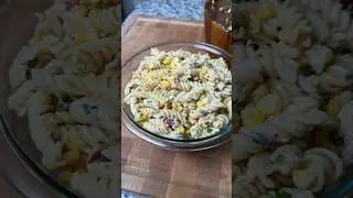 Roasted Street Corn Pasta Salad #recipe #esquites #streetcorn #pastasalad