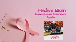 Madam Glam Breast Cancer Awareness PR #nails #thinkpink #survivingbreastcancerorg #nailart 