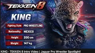 The Ring Roars Again 🐆 KING is Here in Tekken 8! #gaming 