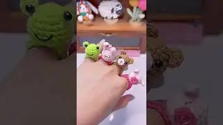 Adorable Animal Ring Crochet Show | Cute Gift Idea for Kids 🐰🌟 #CrochetRing #AnimalRing #DIYGifts