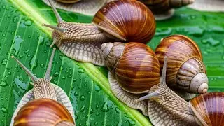 The Delicate Dance of a Snail: Exploring Movement on a Leaf