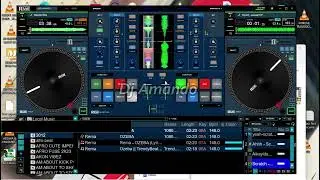 Scratch on the virtual DJ while playing